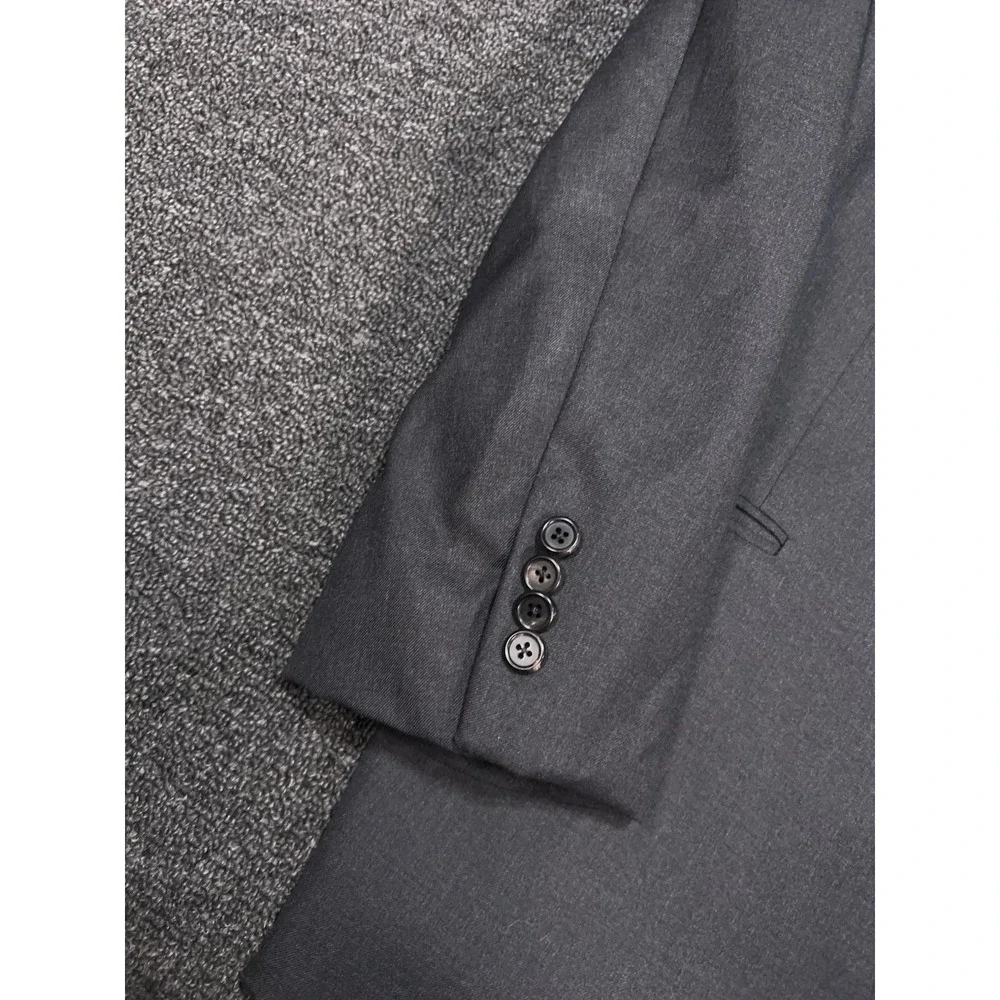 Hickey Freeman Suit Men's 41L Pants 33x30‎ Gray Loro Piana Tasmanian Super 130s